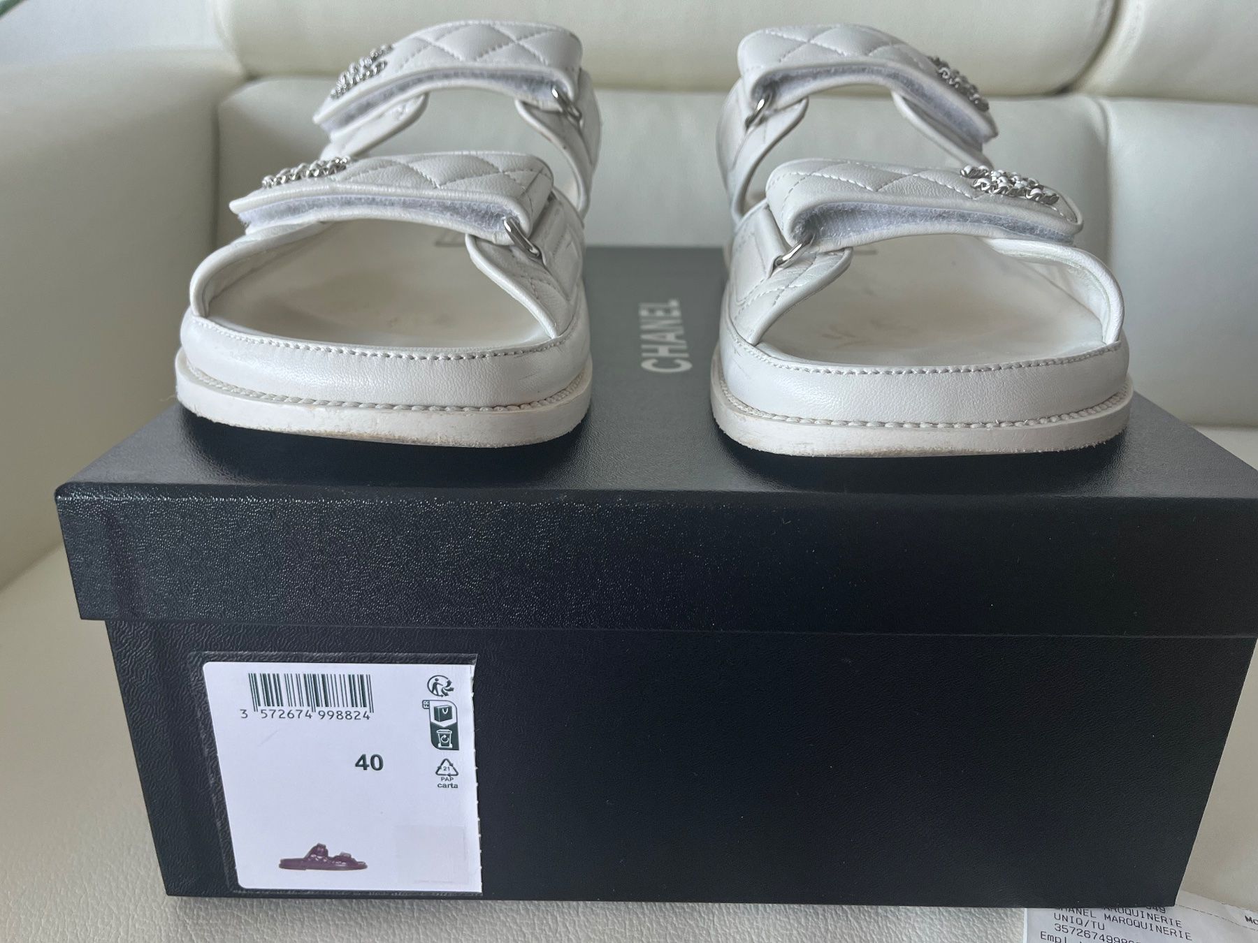 Chanel Scarpe da donna: Sandales Dad Chanel white 40 – Usato da Neuchâtel venduto da Code001 2