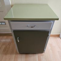 Küchenschrank 1960er Jahre in Grün/Grau
