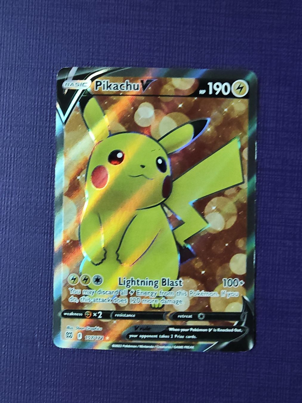 Pokémon Carte collezionabili: Carte Pokémon Pikachu V 157 / 172 – Usato da Lausanne venduto da Raffa_PokeShop