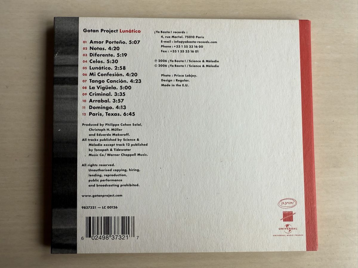 CD: Gotan Project - Lunático CD 2006 – Usato da Oberried Brienz venduto da Chyara 1