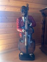 Kunstharzfigur Kontrabassspieler Jazz ca. 1.10 m hoch