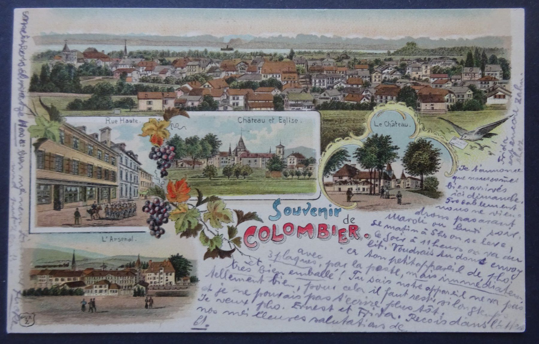 Cartoline postali: Litho-Ansichtskarte 1902 / Colombier (NE) – Usato da Watt venduto da Oo2rup5