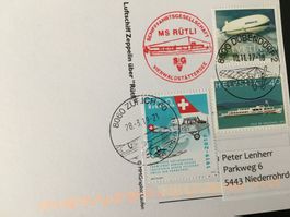 100 Jh. Schw. Luftverkehr ZN 1722 + 1121  gelaufen 3 Stempel
