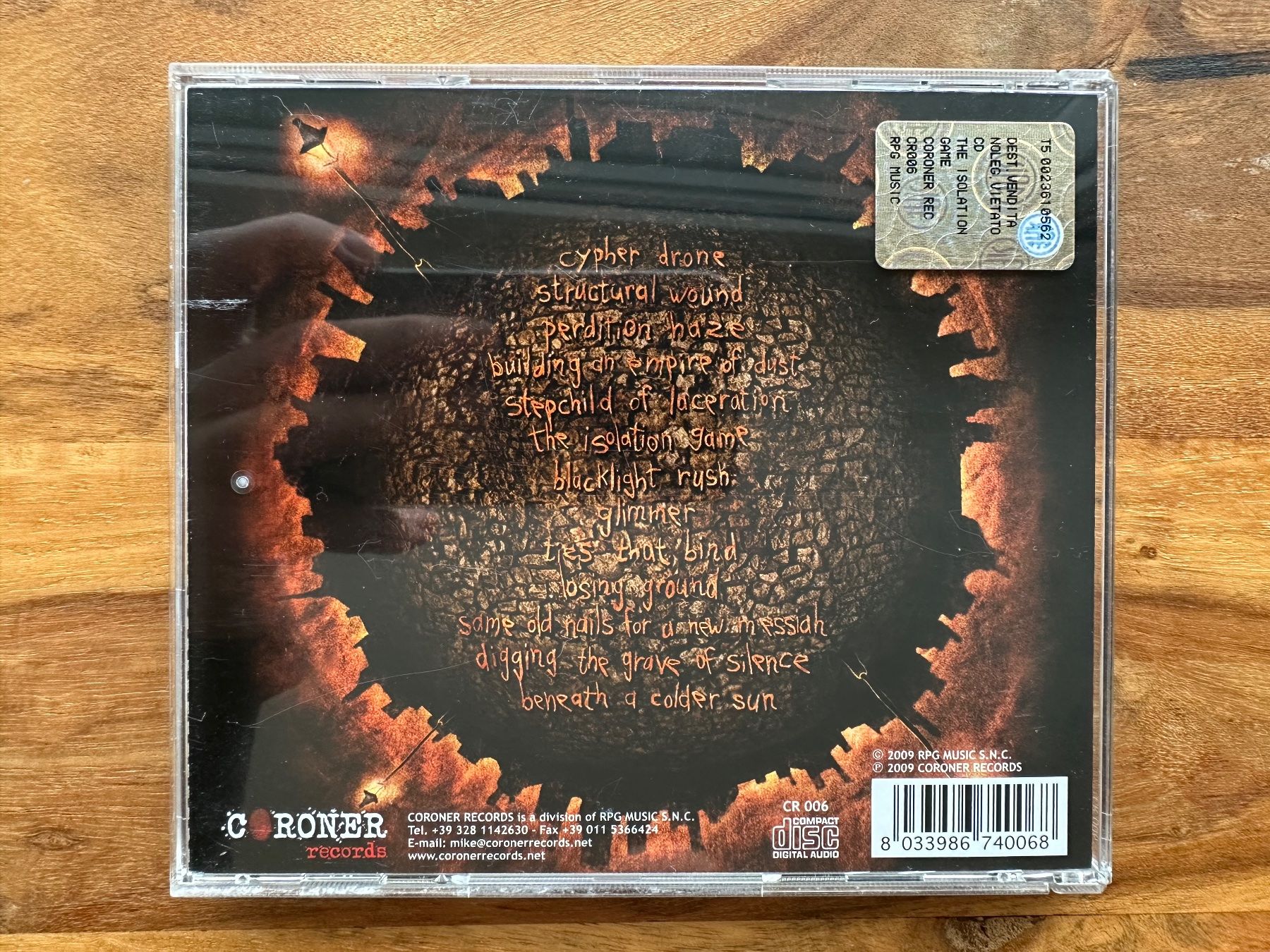 CD: Disarmonia Mundi - The Isolation Game – Usato da Horgen venduto da flyingpenguin2000 2