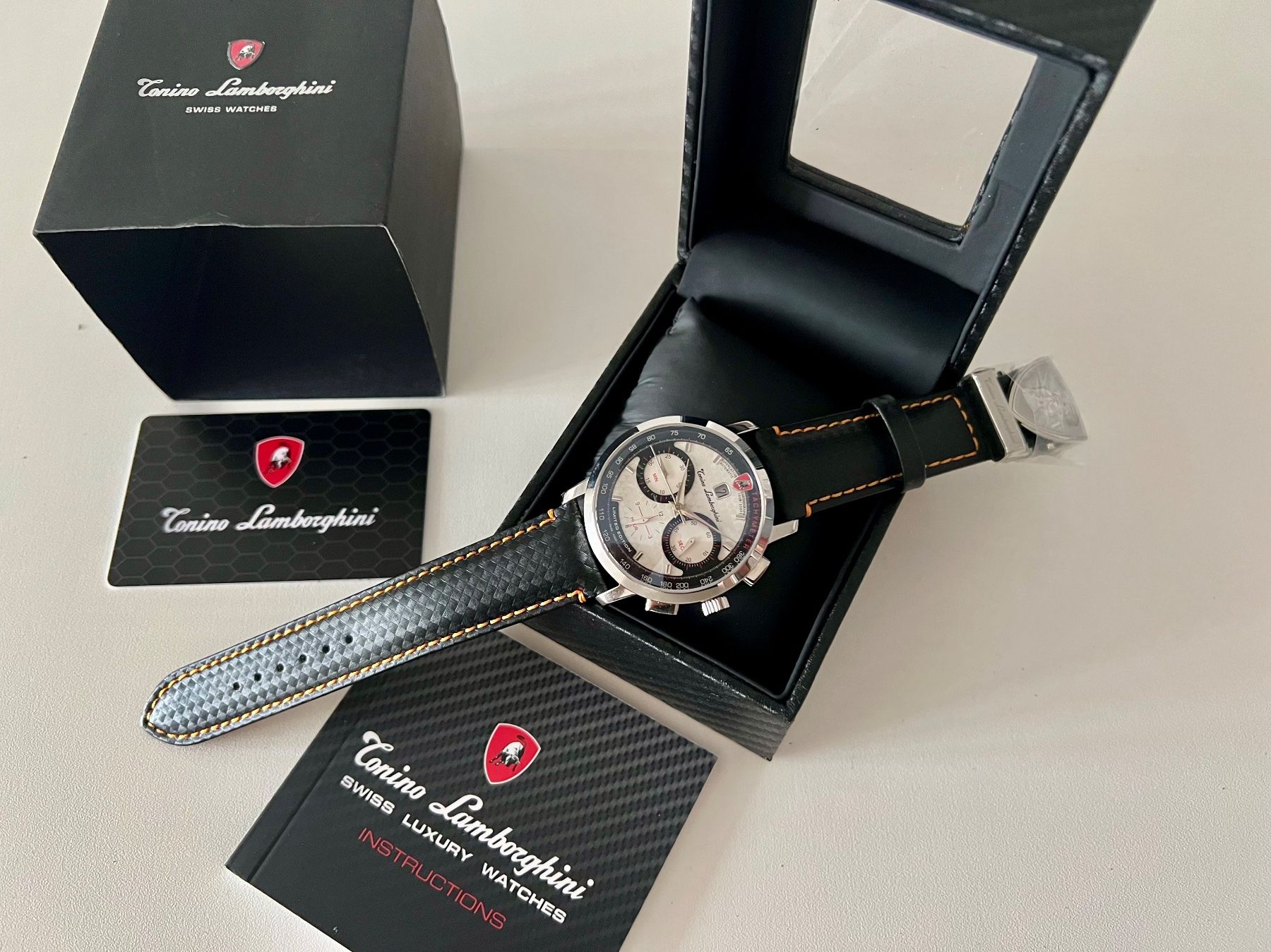 Lamborghini Uhren: LAMBORGHINI 1947 Automatic Chronograph Ltd.x/100, SRP 3300.- – Neu und originalverpackt aus Le Mont-sur-Lausanne von LycaGallery 9
