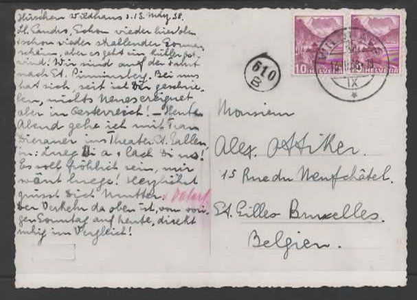 Cartes postales: ABFAHRT GAMPLÜT - WILDHAUS  1938  (D – D'occasion à Ruggell par Masescha 1