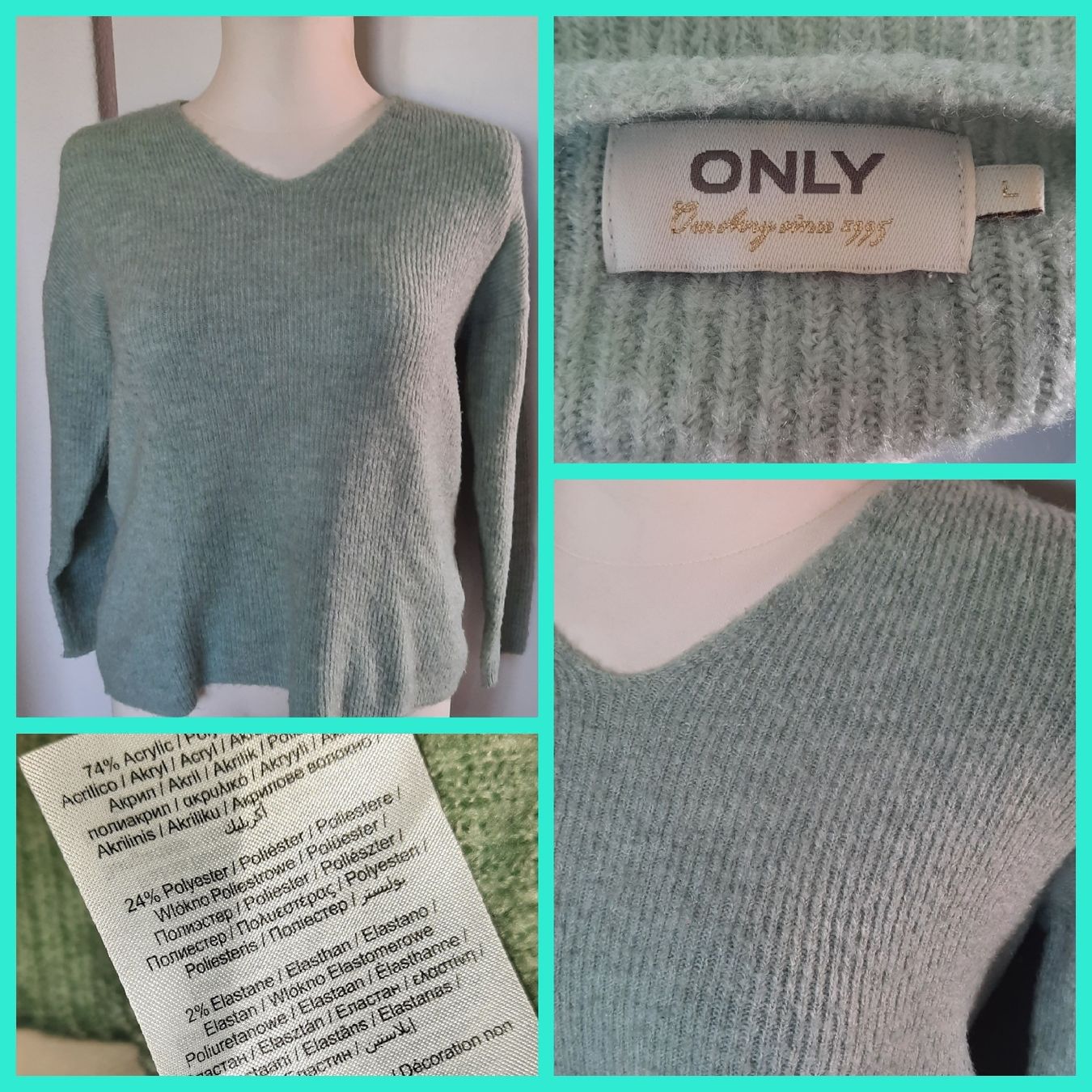 Only Maglioni & Felpe: ***ONLY*** Pullover mintgrün L – Usato da Wädenswil venduto da H2H_Secondhandshop