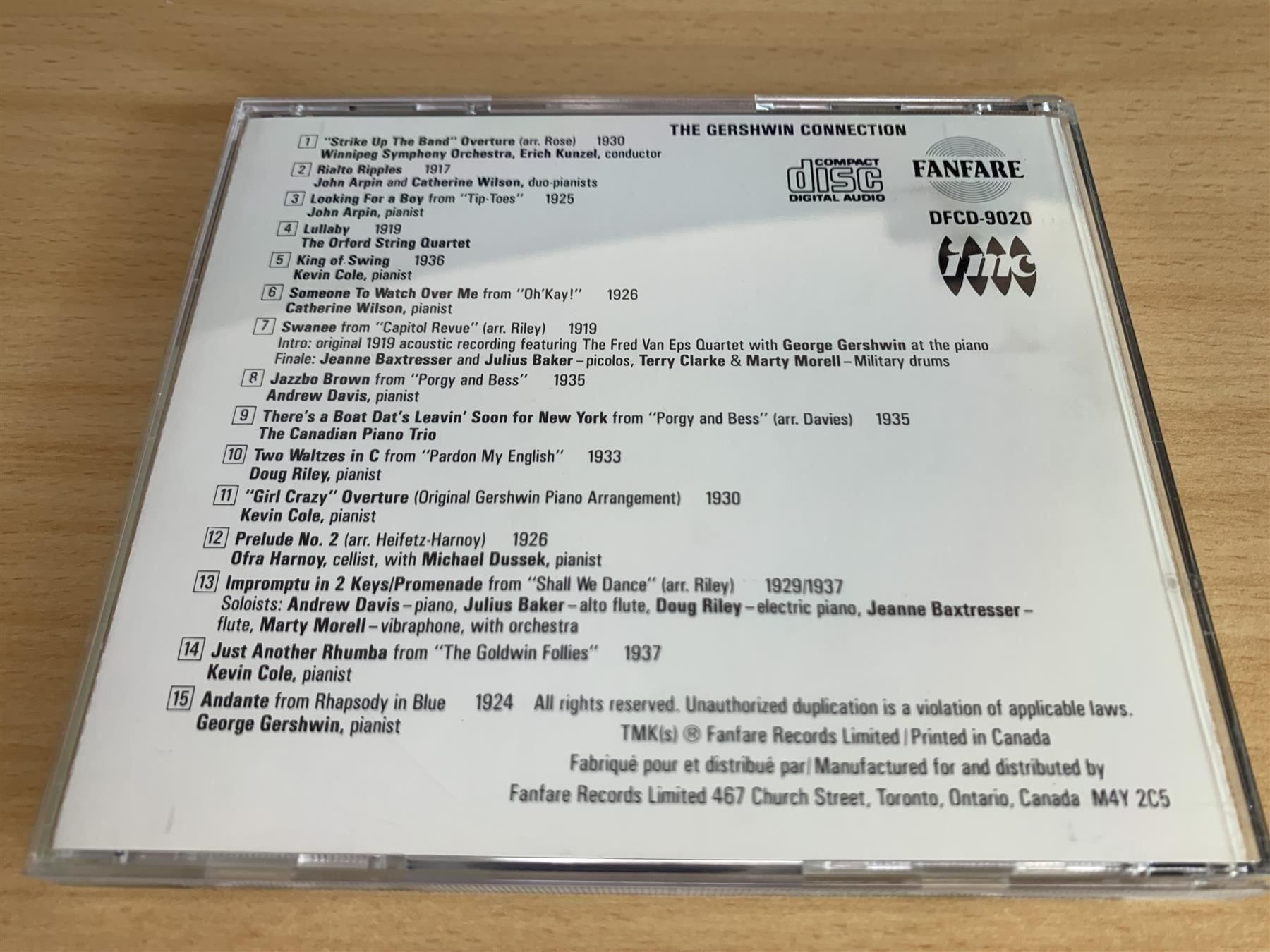 CD: George Gershwin, Various – The Gershwin – Usato da Rikon im Tösstal venduto da Alpenmutz 1