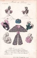 MODE, HUT, HÜTE, FRISUR, BIEDERMEIER, LITHOGRAPHIE 1836