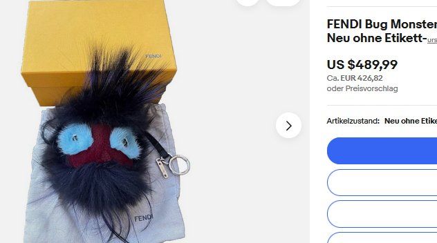 Fendi Borse: Fendi Monster Bag Bug 20 cm – Usato da Collonges venduto da Auganien 6