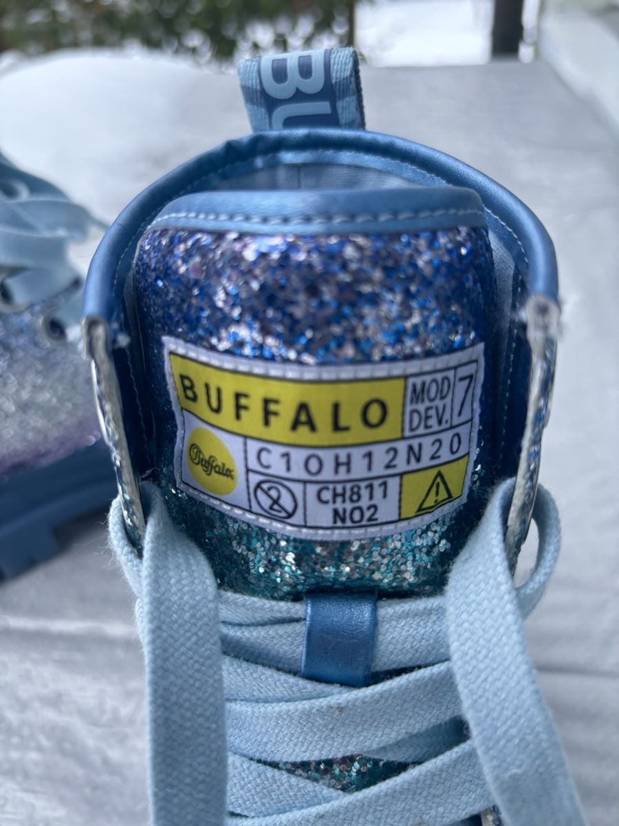 Buffalo Scarpe da donna: BUFFALO Aspha NC Mid Glitzer Boots blau/silber – Usato da Esslingen venduto da Sereno3 2