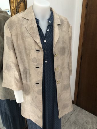Blazer Jacke Max Mara, Leinen/Seide, Gr 42