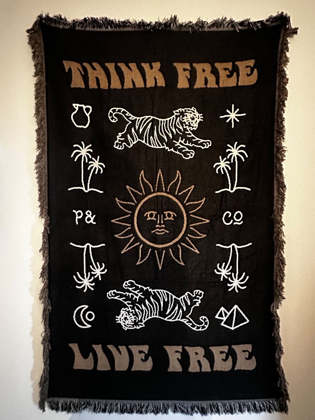 Foto & Immagini: Wandbehang / Wandbild "Think Free Live Free" – Usato da Haldenstein venduto da enie123