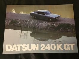 Datsun 240 K GT Verkaufsprospekt 4 Seiten Topzustand