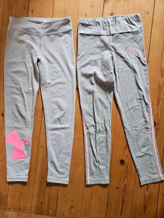 2 Sportleggings 134 Adidas und under armour