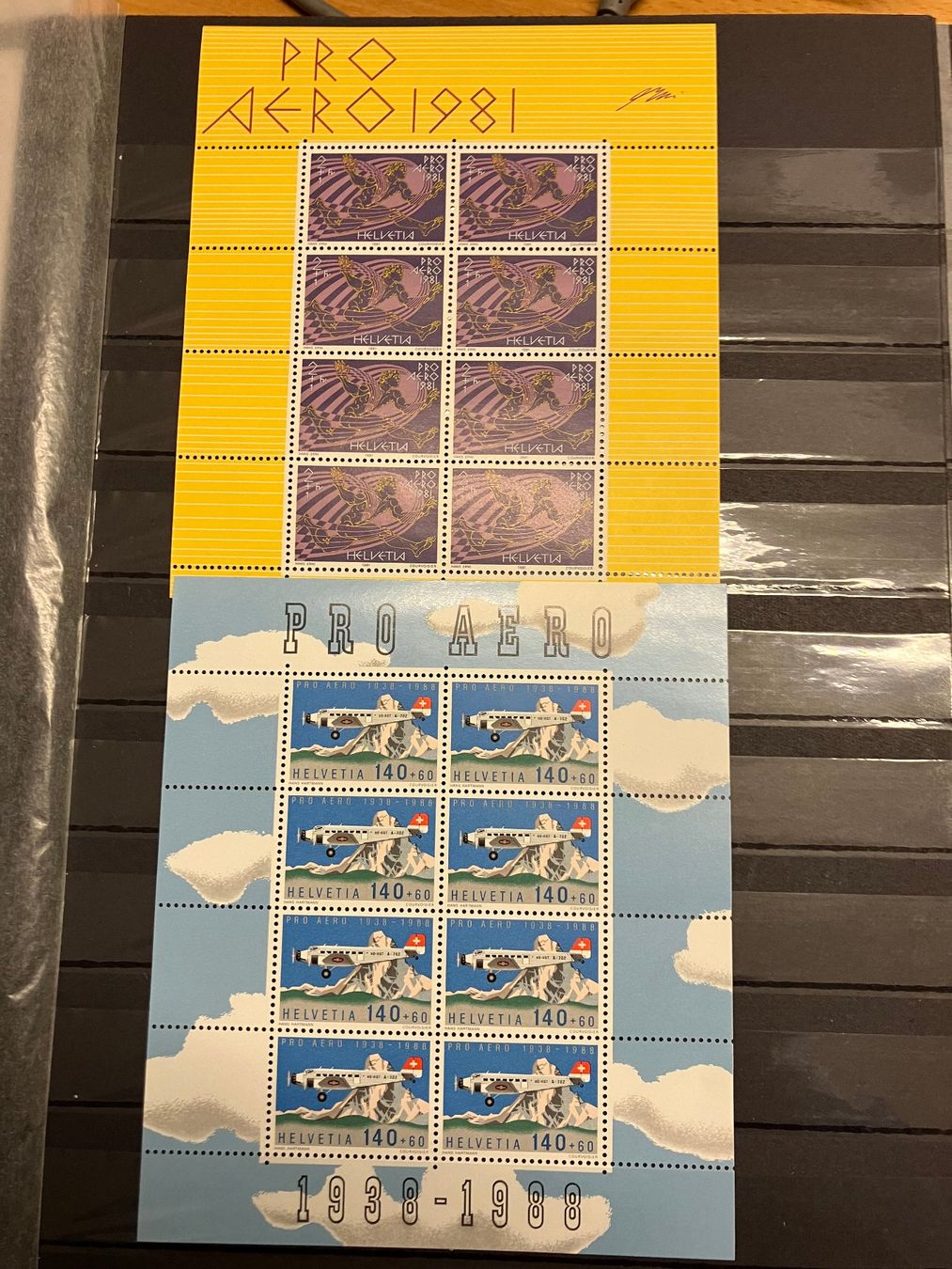 Tutti i francobolli: Pro Aero 1981 und 1988 Kleinbogen postfrisch – Nuovo (secondo la descrizione) da frauenfeld venduto da pieve02
