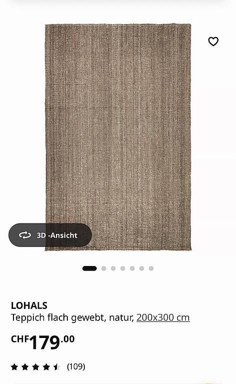 Ikea Teppiche: Lohals Teppich 200x300 – Gebraucht aus Emmenbrücke von Giampy_11