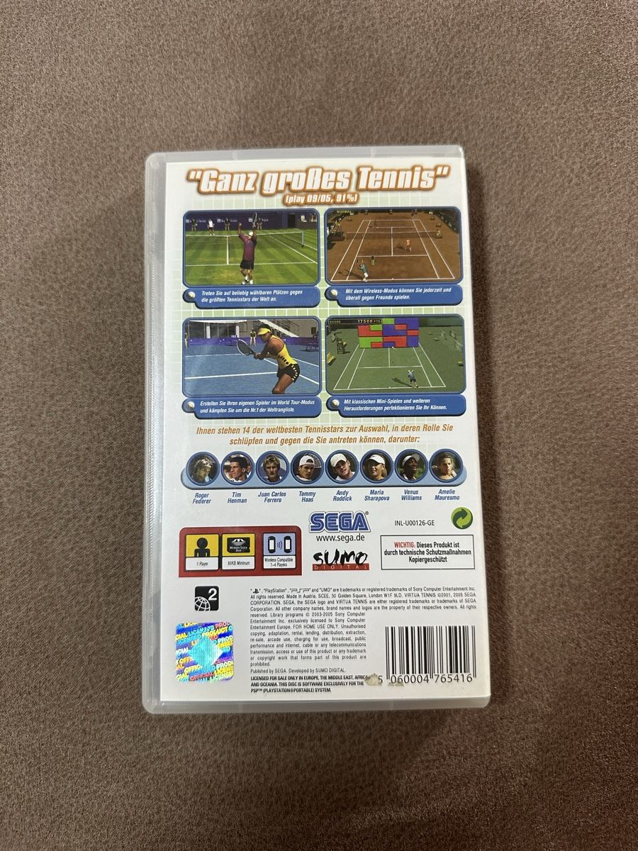 Sony Giochi: VIRTUA TRNNIS / PSP SPIEL – Usato da Unterstammheim venduto da Robin059 1