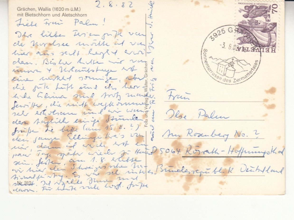 Cartes postales: Grächen 1982 – D'occasion à Bürglen TG par StampGraf 1