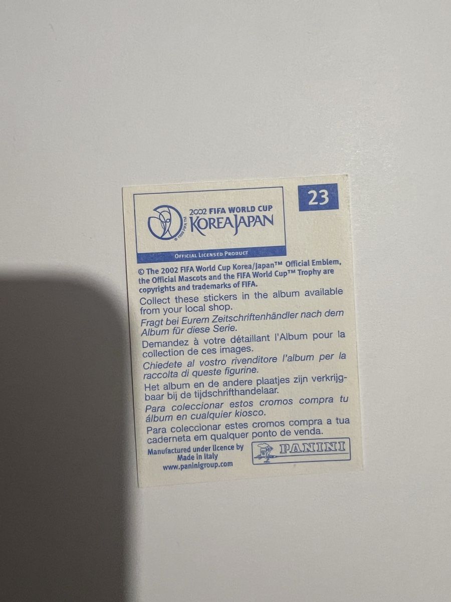 Panini Carte collezionabili: Panini WM02 Bild – Usato da Willisau venduto da Neiro77 1
