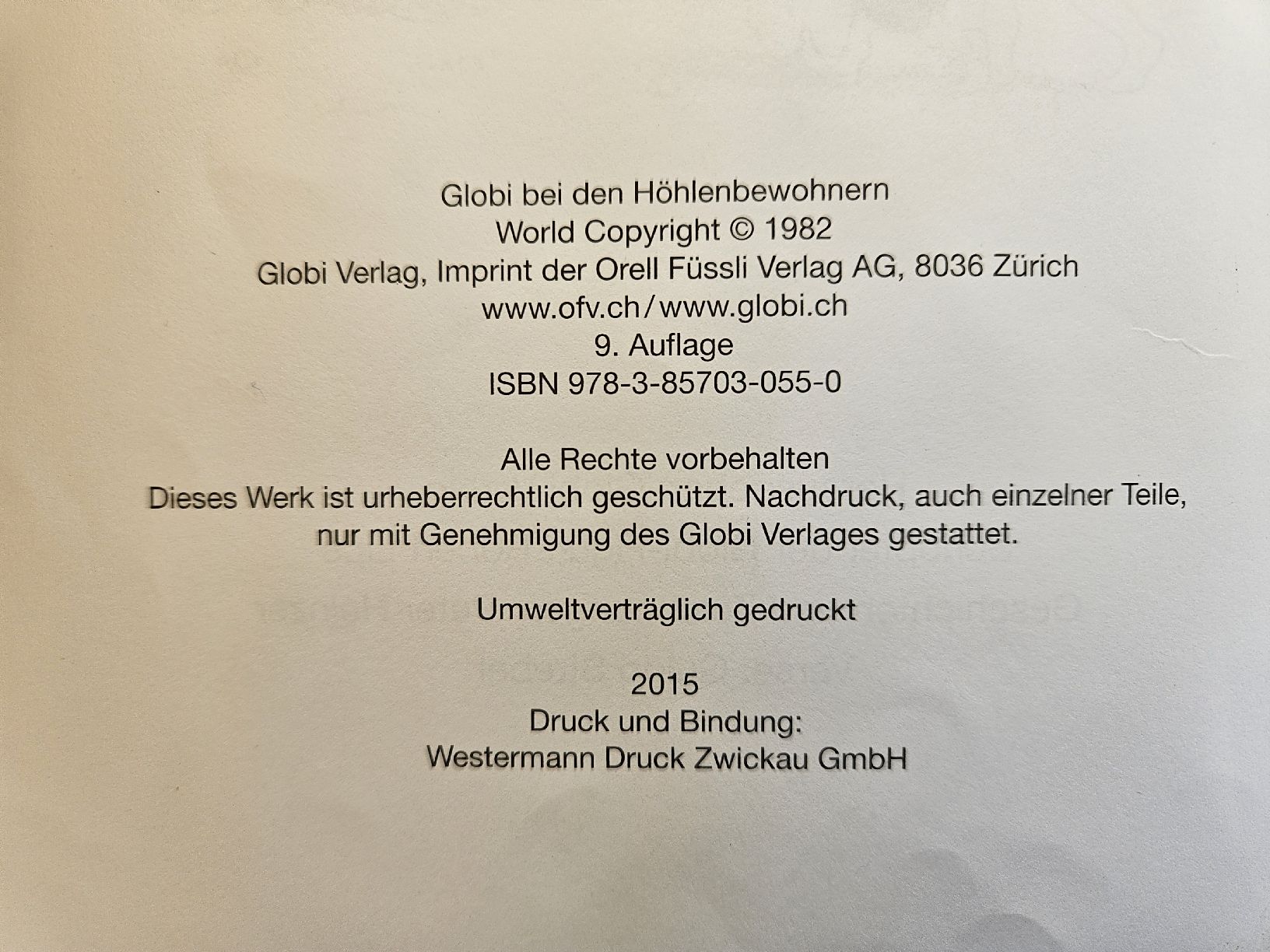 Bücher: Globi bei den Höhlenbewohnern – Gebraucht aus Kreuzlingen von chr_pfn9 2