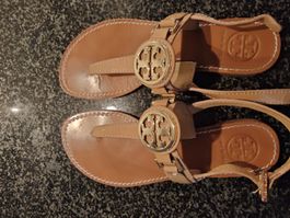 Tory Burch Sandalen Leder beige Grösse 6 = 36,5 - 37