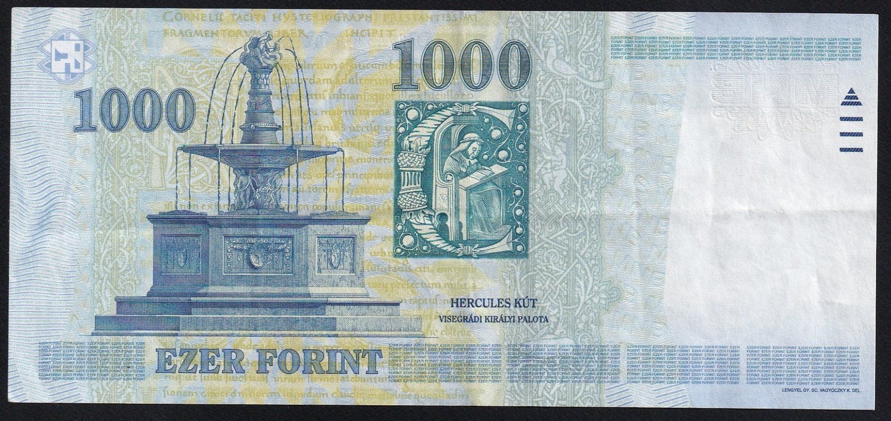 Banconote: Ungarn 1000 Forint 2005 – Usato da Brugg AG venduto da banknoten_muesli 1