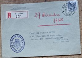 Lettre recommandée BEGNINS - LSNE 1940