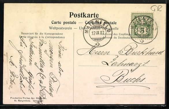 Cartoline postali: Jenins, Gasthaus zur Bündte, Totalansic – Usato da Berlin venduto da bartko-reher 1