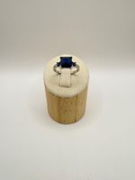 Bague élégante en argent 925 avec pierre bleue. Taille 59