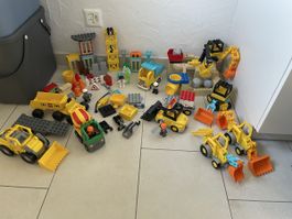 Riesige Baustelle von Lego Duplo mit Steinbruch, Bagger etc