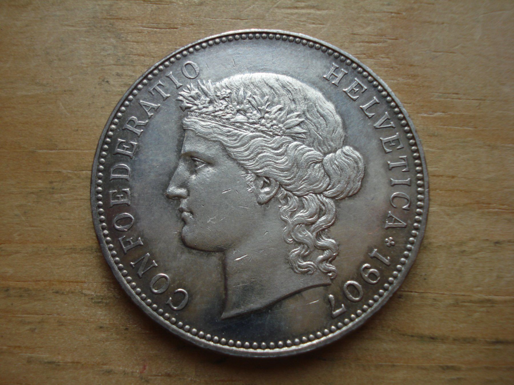 Tutti le monete: (H6) 5 Franken 1907 UNZ- – Usato da Erlach venduto da Net-Coins