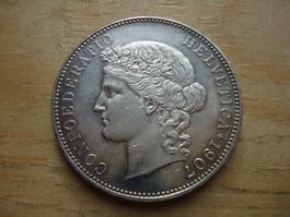 (H6) 5 Franken 1907 UNZ-