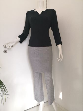 🤩2 STK: RöSCH BE HAPPY NACHTHEMD & PYJAMA-HOSE SCHWARZ & CO
