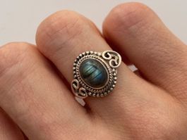 Silber 925 Labradorite Ring