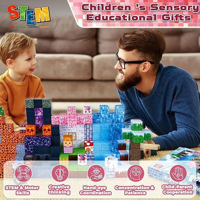Spiele: Minecraft Magnetic Building Cubes 300 pcs Educational Gift  – Neu (gemäss Beschreibung) aus Glattbrugg von har_jgc7 1