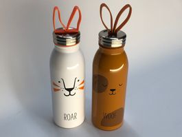 Trinkflaschen Set / Aladdin Zoo Edelstahl 430ml /Löwe + Hund