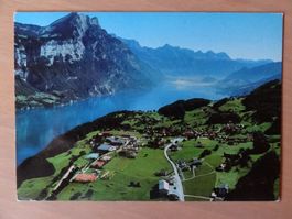 Filzbach - Flugaufnahme mit Walensee - 1976