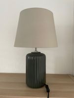 IKEA SNÖBYAR Table lamp, grey-turquoise ceramic/grey, 52 cm