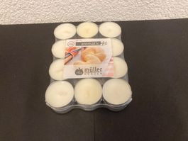 Teelichter 24 Stück, Vanilla-Dream, je 4 Std. Brenndauer