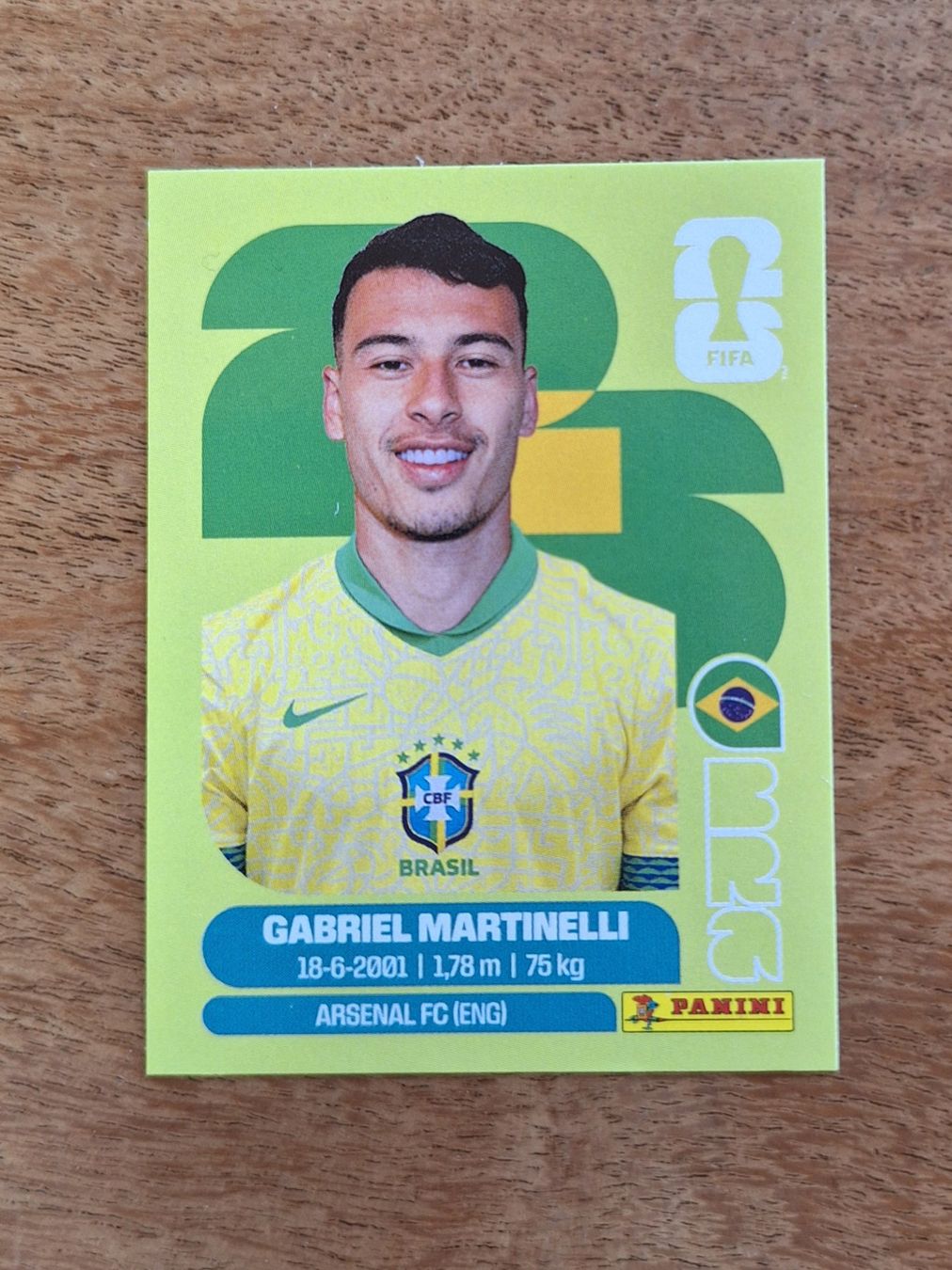 Panini Carte collezionabili: Panini Gabriel Martinelli BRA 18 – Nuovo (secondo la descrizione) da Romanens venduto da Crocette