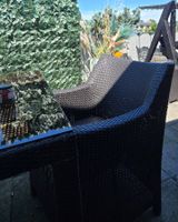 Gartentisch inkl. 4 Stühle aus Rattan