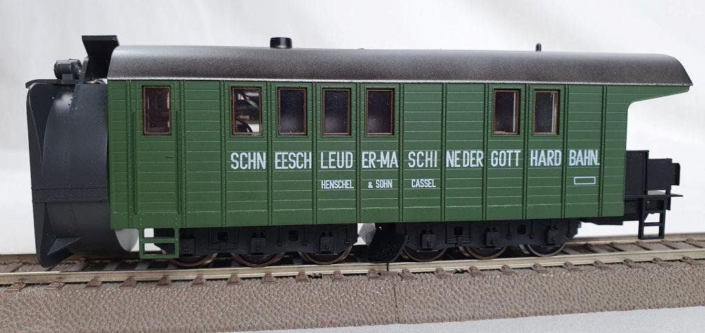 Kleinbahn Modellini di ferrovie: Klein H0 3221 Gotthard Schneeschleuder mit Radantrieb, DC – Nuovo e nell'imballaggio originale da Brüttisellen venduto da Rentner44zh 2
