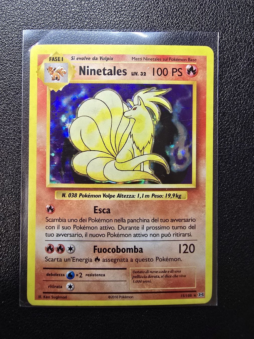 Pokémon Carte collezionabili: Ninetales Holo 15/108 – Usato da Sementina venduto da Pplat1num