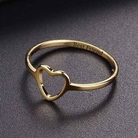 Goldener "Best Friend" Herzring Grösse 48 - 52 - 56