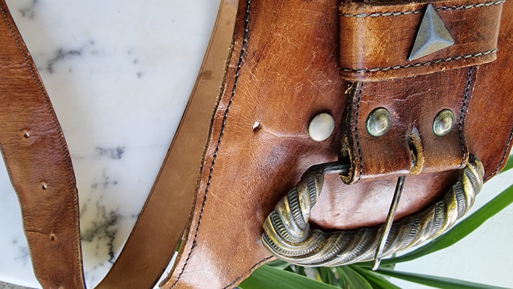 Cinture: Vintage Ledergürtel Boho Western Nieten – Usato da Wald ZH venduto da Martin79 7