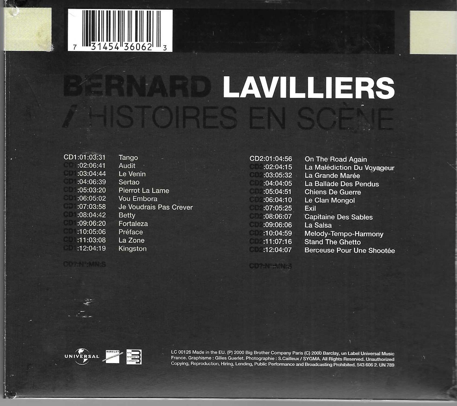 CD: BERNARD LAVILLERS  -  HISTOIRE EN SCÈNE – Usato da Bex venduto da Giorgiob 1