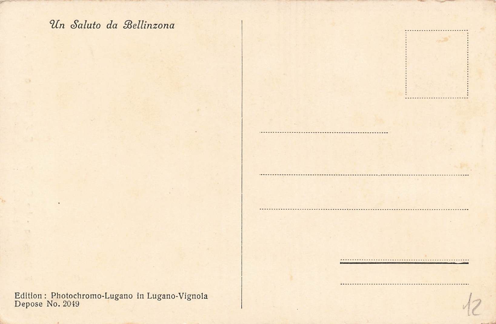 Cartoline postali: Bellinzona la cattedrale – Usato da Biasca venduto da Blenio71 1