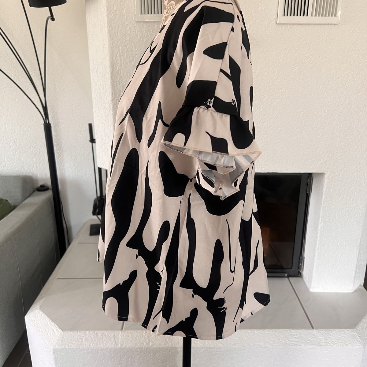 Blusen: Schöne Bluse beige/schwarz Gr. XL – Neu (gemäss Beschreibung) aus Seon von Sunny-Schmuck78 3