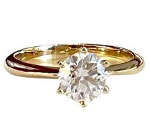Einkaräter Solitärring 750 Gelbgold: 1.01ct. E/SI, 10.900,-